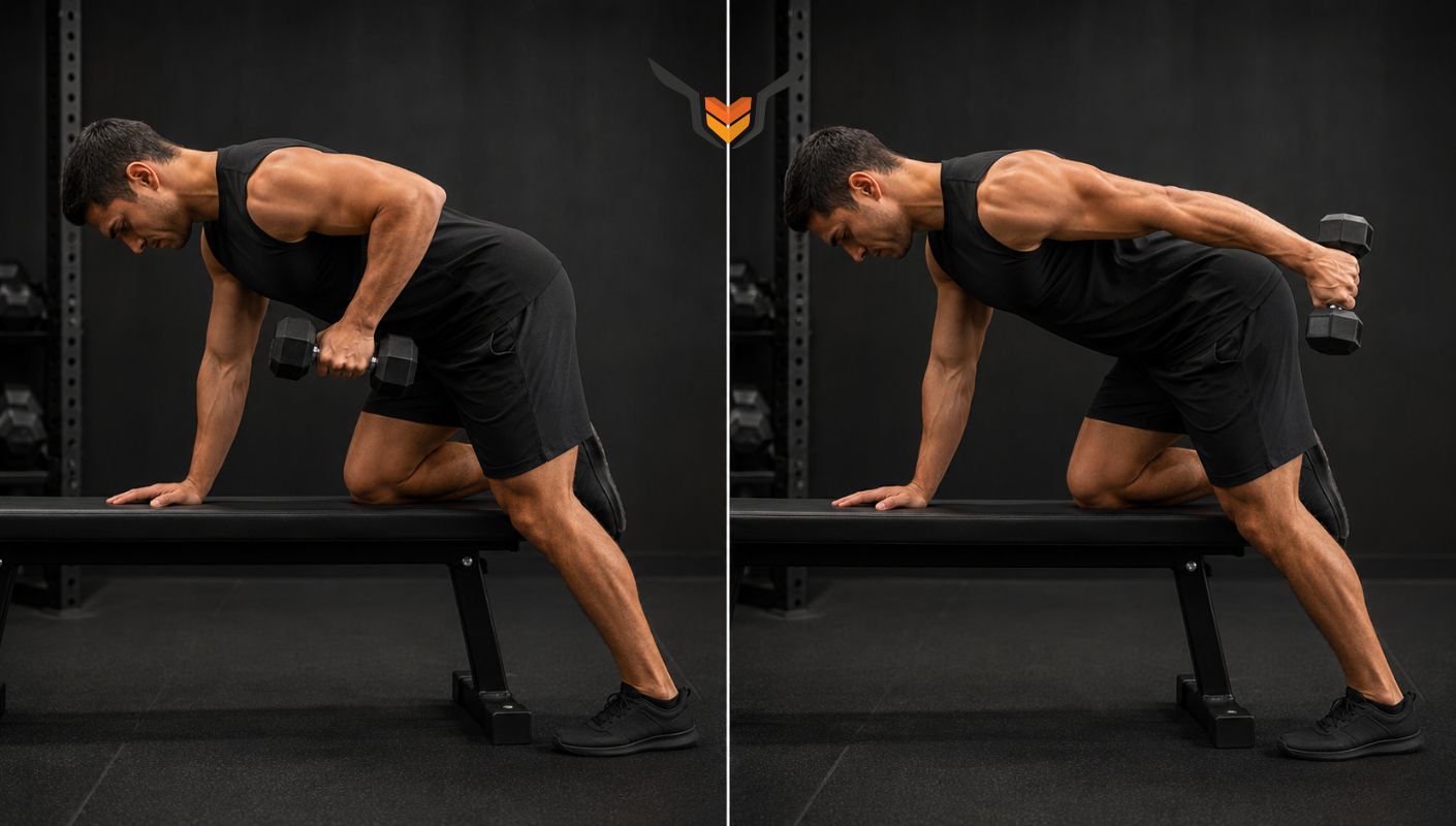 Kickback avec halt&egrave;re pour renforcer le triceps